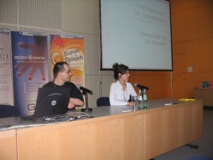 Pressekonferenz auf der GamesCom, 2005